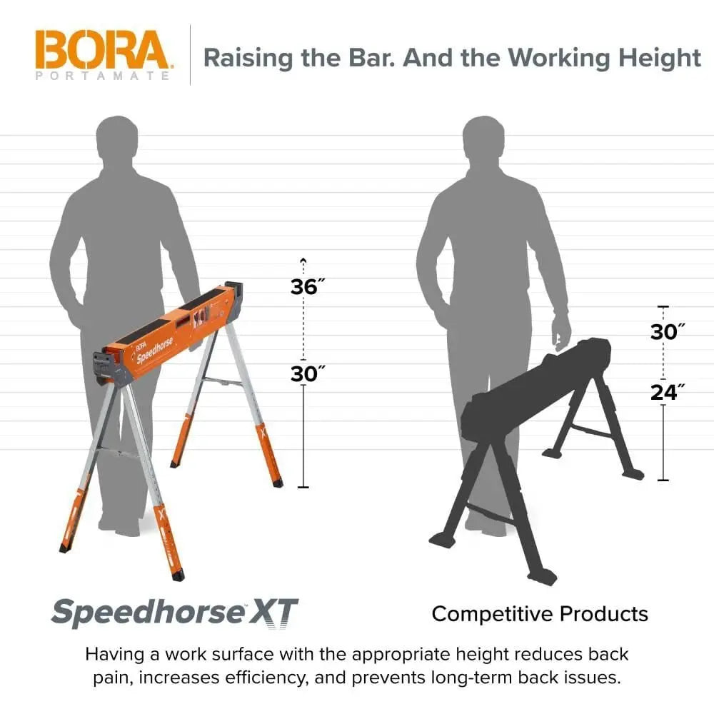 Bora PM-4550 - Portamate Adjustable Speedhorse XT Sawhorse Work Support System BORA