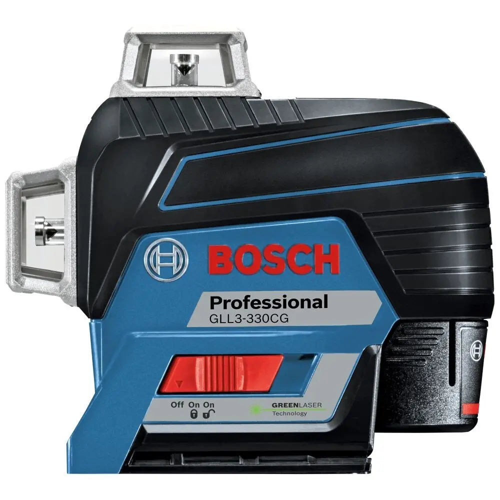 Bosch GLL3-330CG - 12V Max 360⁰ Connected Green-Beam Three-Plane Leveling and Alignment-Line Laser Kit with (1) 2.0 Ah Battery - Wise Line Tools
