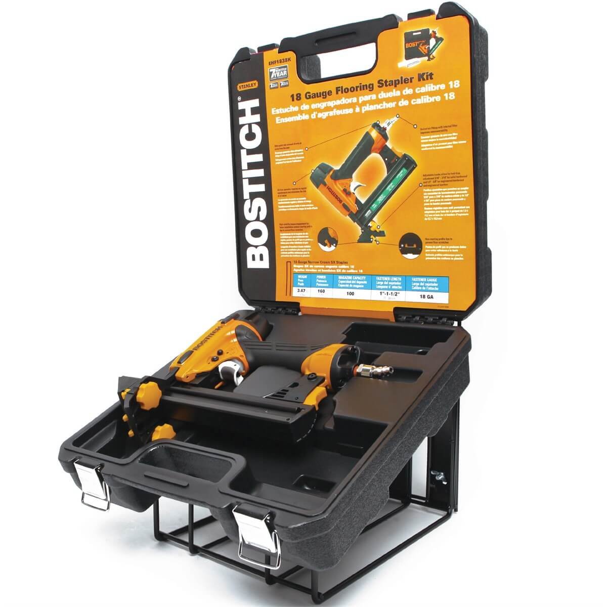 Bostitch EHF1838K 18ga Engineered Flooring Stapler - Wise Line Tools