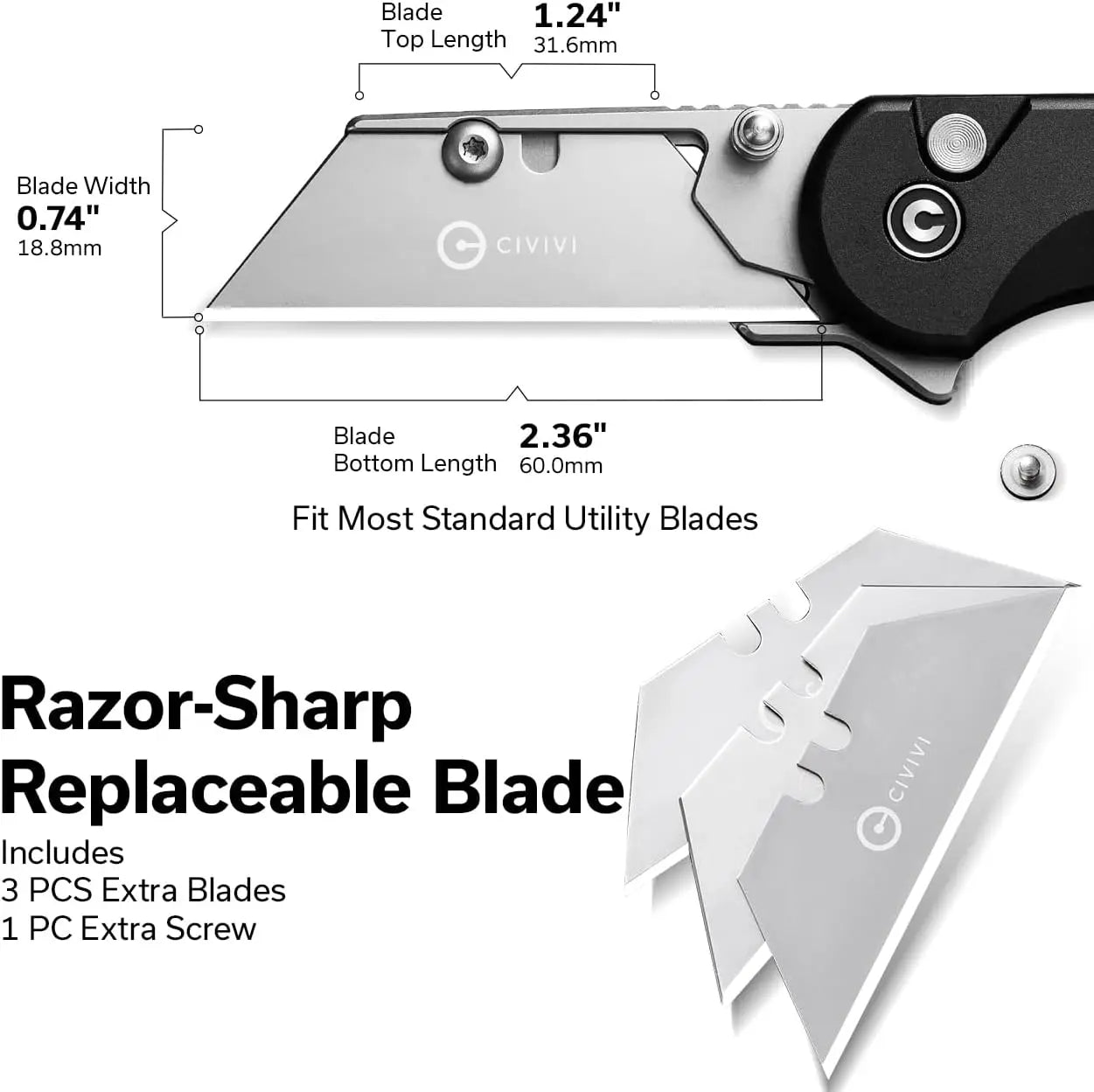 CIVIVI CIV-C23039B-1 - Elementum Utility Folding Knife CIVIVI
