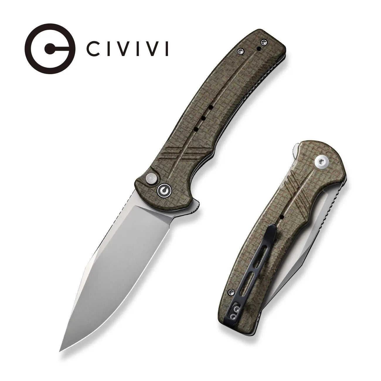CIVIVI - Cogent Flipper Folding Button Lock Knife CIVIVI