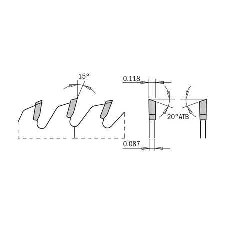 CMT 252.072.12 12 in Fine Finsh Saw Blade - 80T - Wise Line Tools
