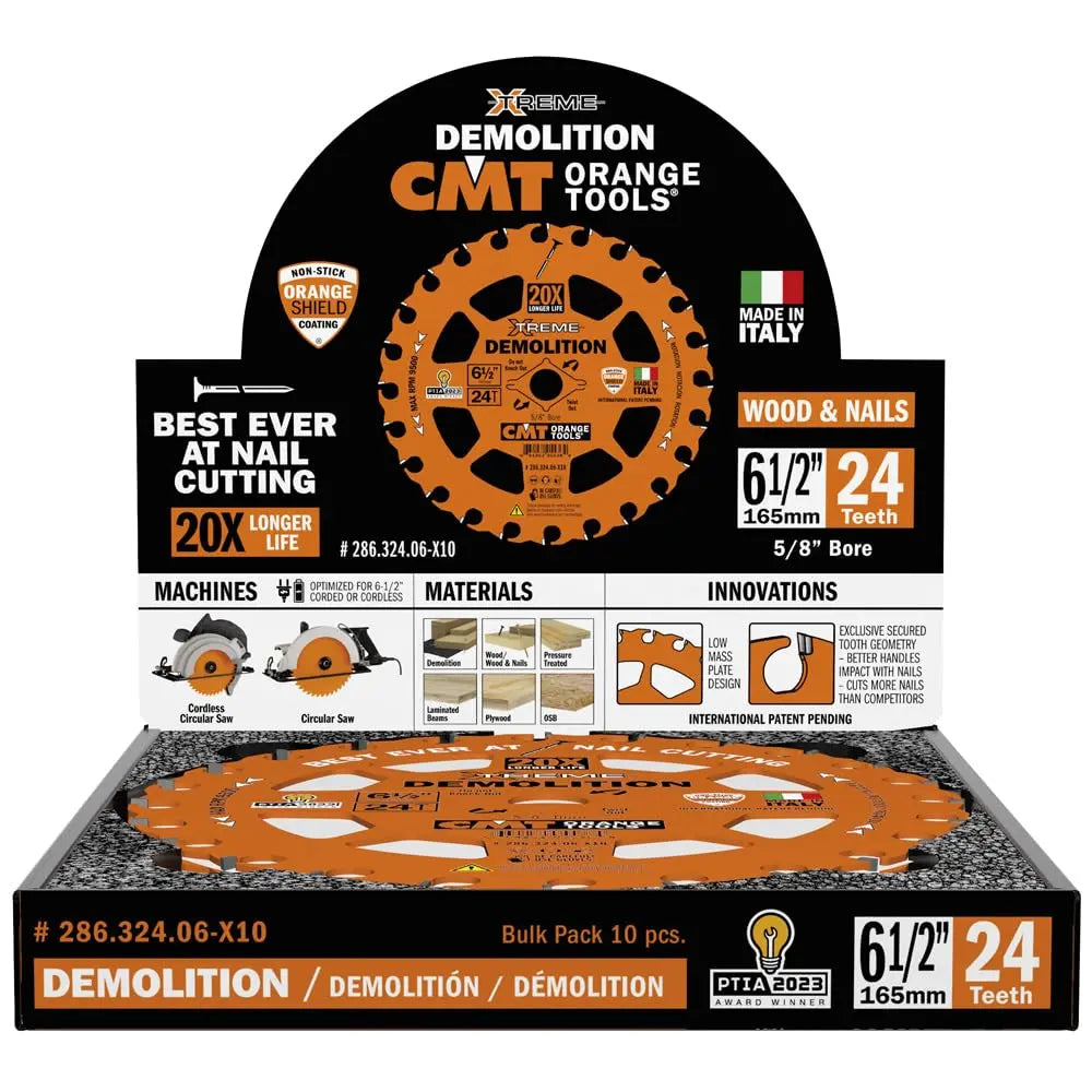 CMT 286.324.06-X10 -  6-1/2" Extreme Demolition Blade (10pk) - Wise Line Tools
