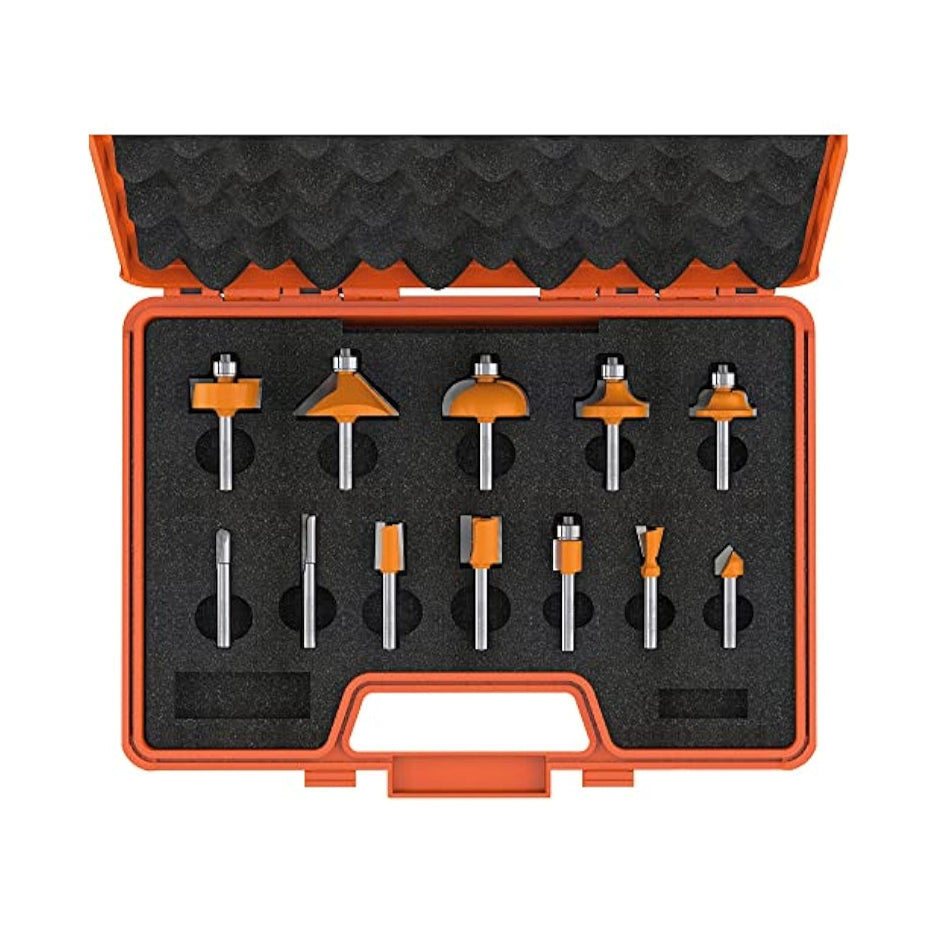 CMT-800.001.00 - 15 PIECE ROUTER BIT SET - Wise Line Tools