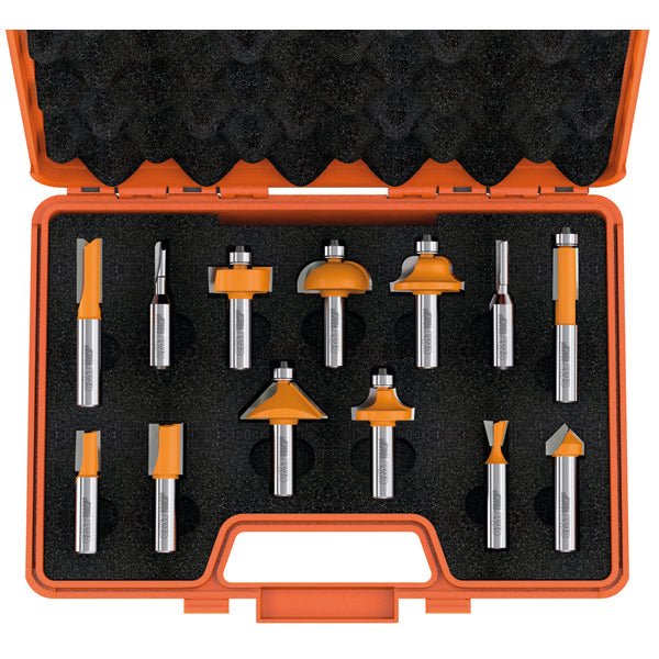 CMT-800.505.11 - 13 PIECE ROUTER BIT SET - Wise Line Tools