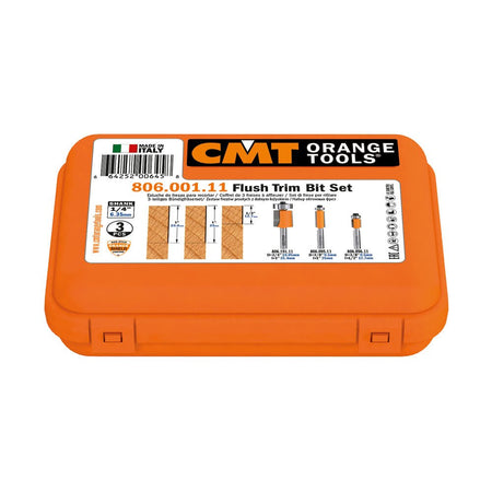 CMT-806.001.11 - 3-PCS FLUSH TRIM BIT SET - Wise Line Tools