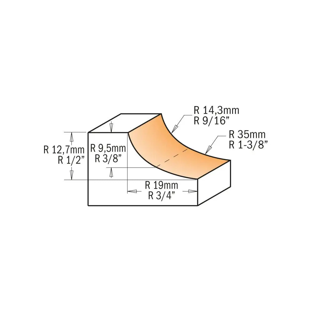 CMT 837.222.11  -  COVE ROUTER BIT CMT