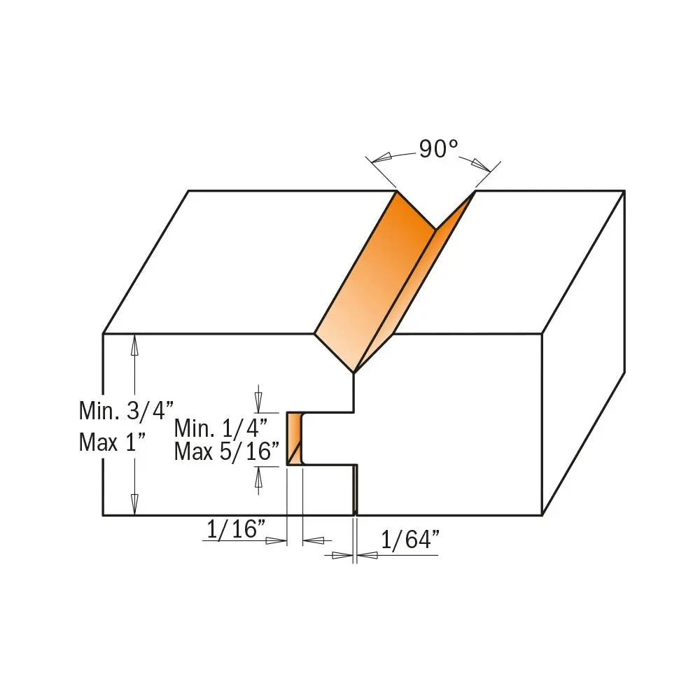 CMT 855.506.11 - V-TONGUE & GROOVE BIT CMT