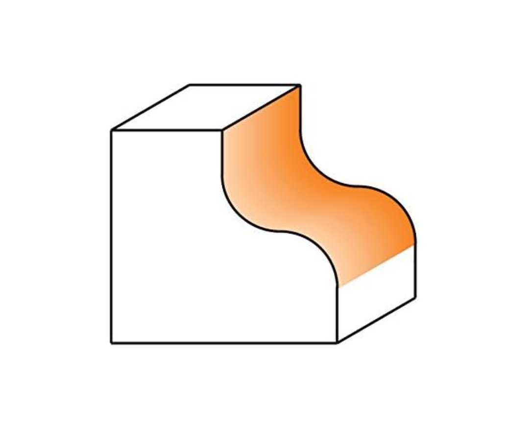 CMT 859.564.11  -  1/4'' RAD 1/2'' SHANK Ogee Router Bit - Wise Line Tools