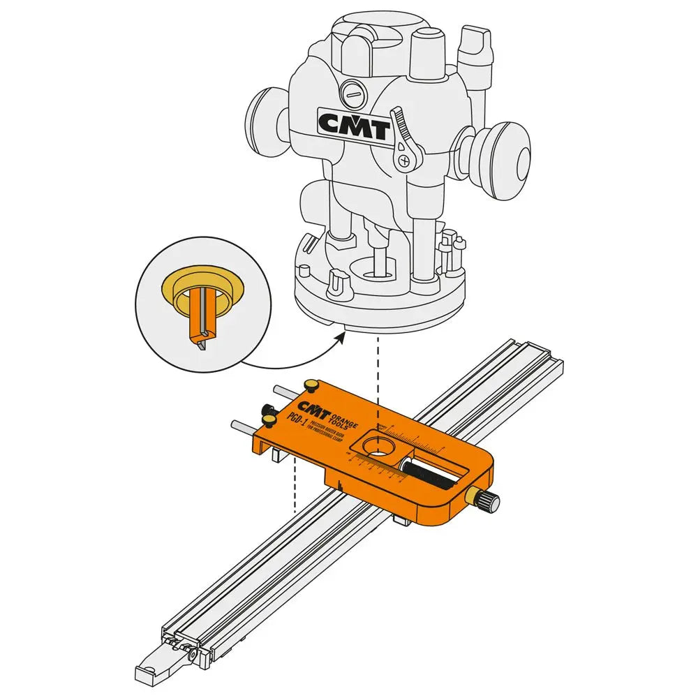 CMT-PGD-1 - PRECISION ROUTER DADO FOR PROFESSIONAL CLAMP CMT