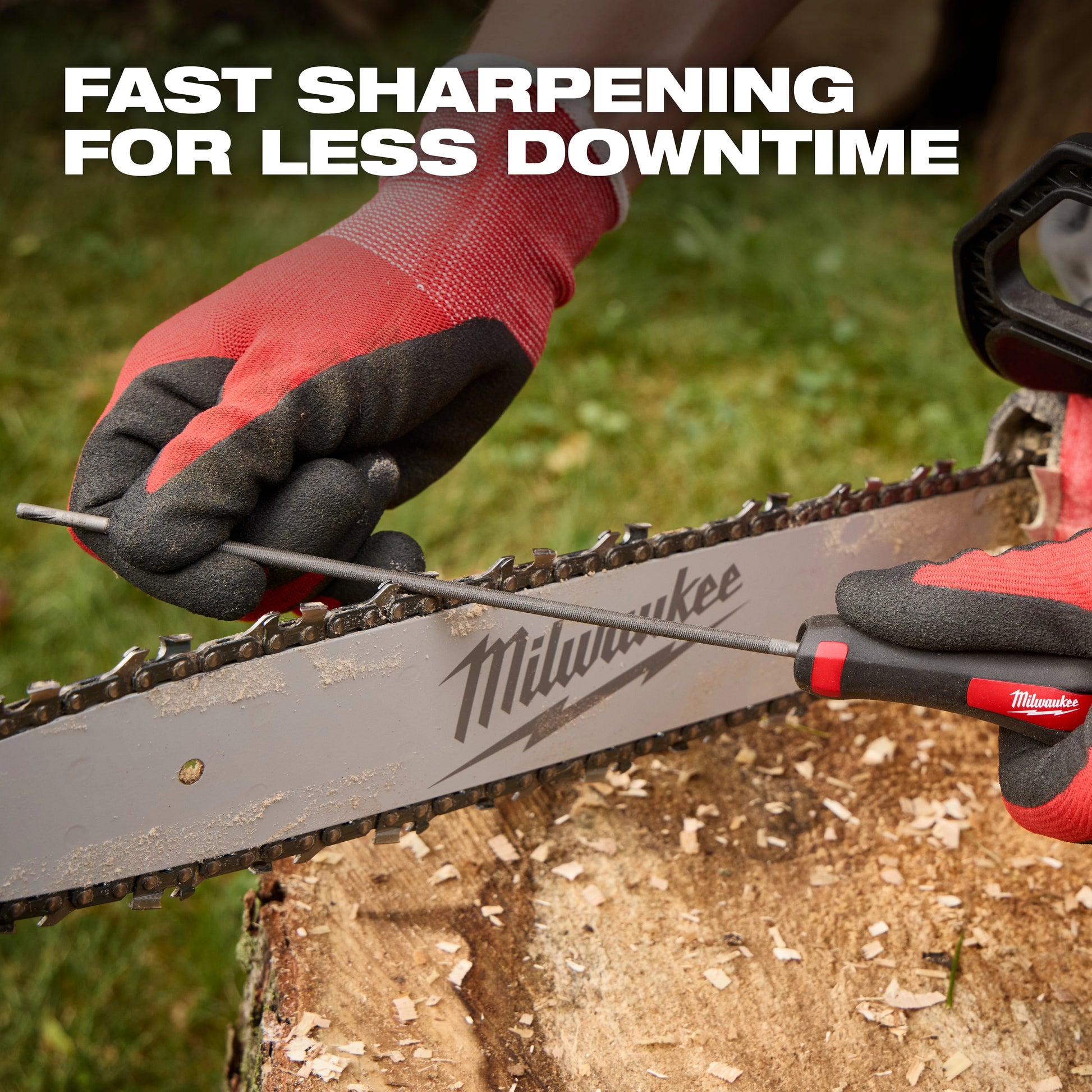 Milwaukee Chain Sharpening Feature Detail