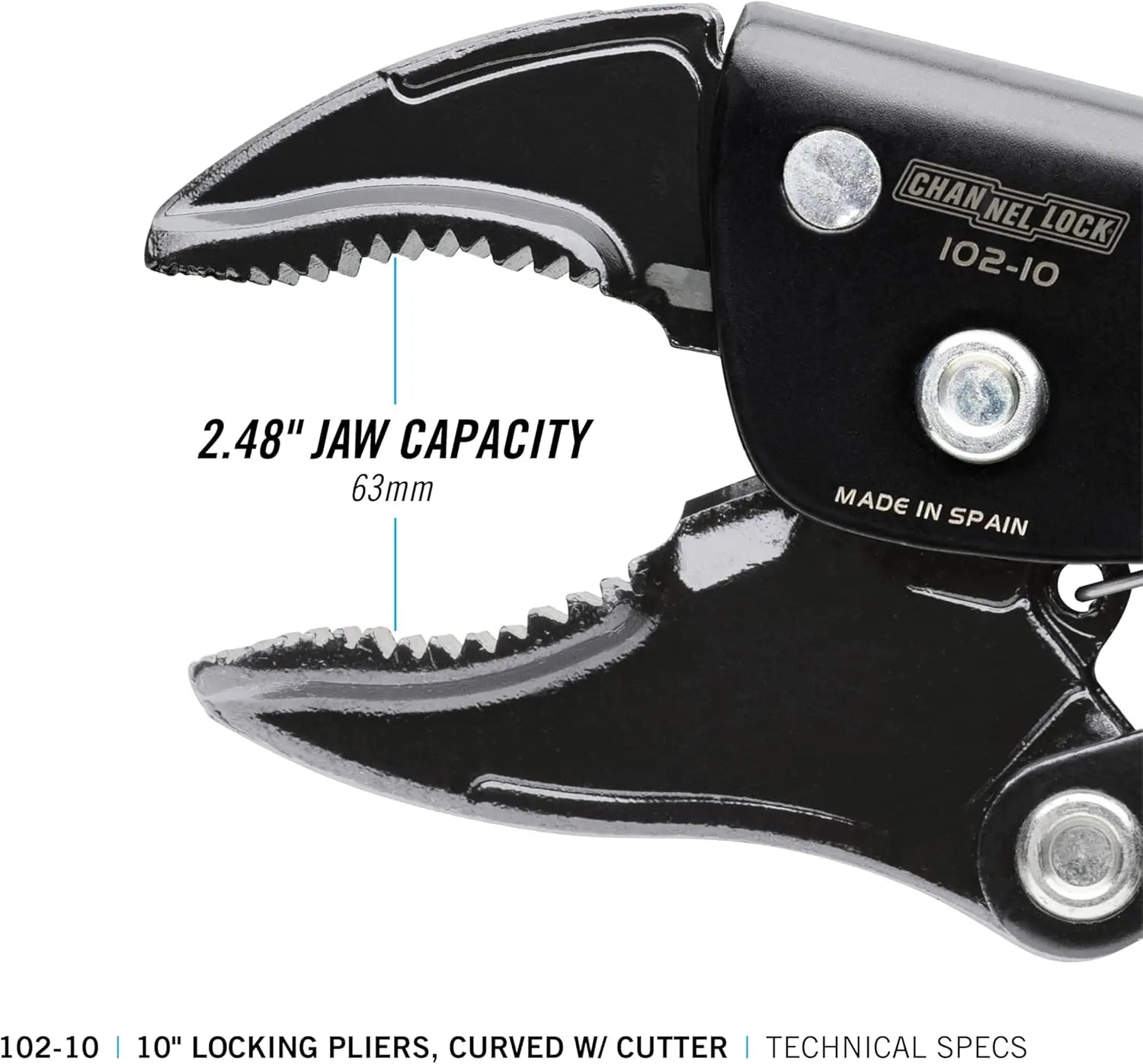 Channellock CHA-102-10  - 10 in. Locking Pliers, Curved Jaw CHANNEL LOCK