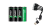COAST - 4pk Zithion-X Rechargeable USB-C Batteries with Charging Cable