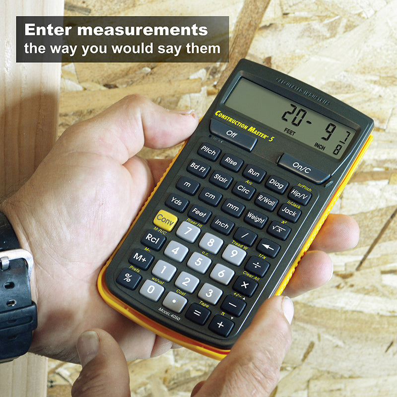 Construction Master 5 calculator - Wise Line Tools