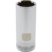 DYNAMIC GT-D009624 - 3/8" Drive 12-Point SAE 3/4" Deep Chrome Socket
