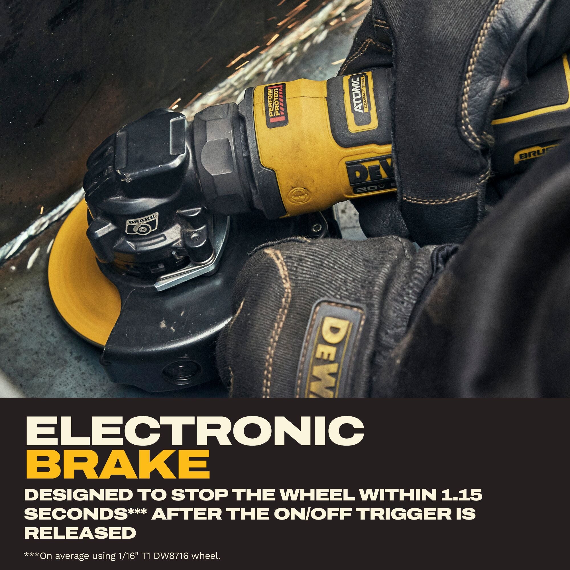 DEWALT DCG400B – ATOMIC™ 20V MAX* 4" Angle Grinder (Tool Only)