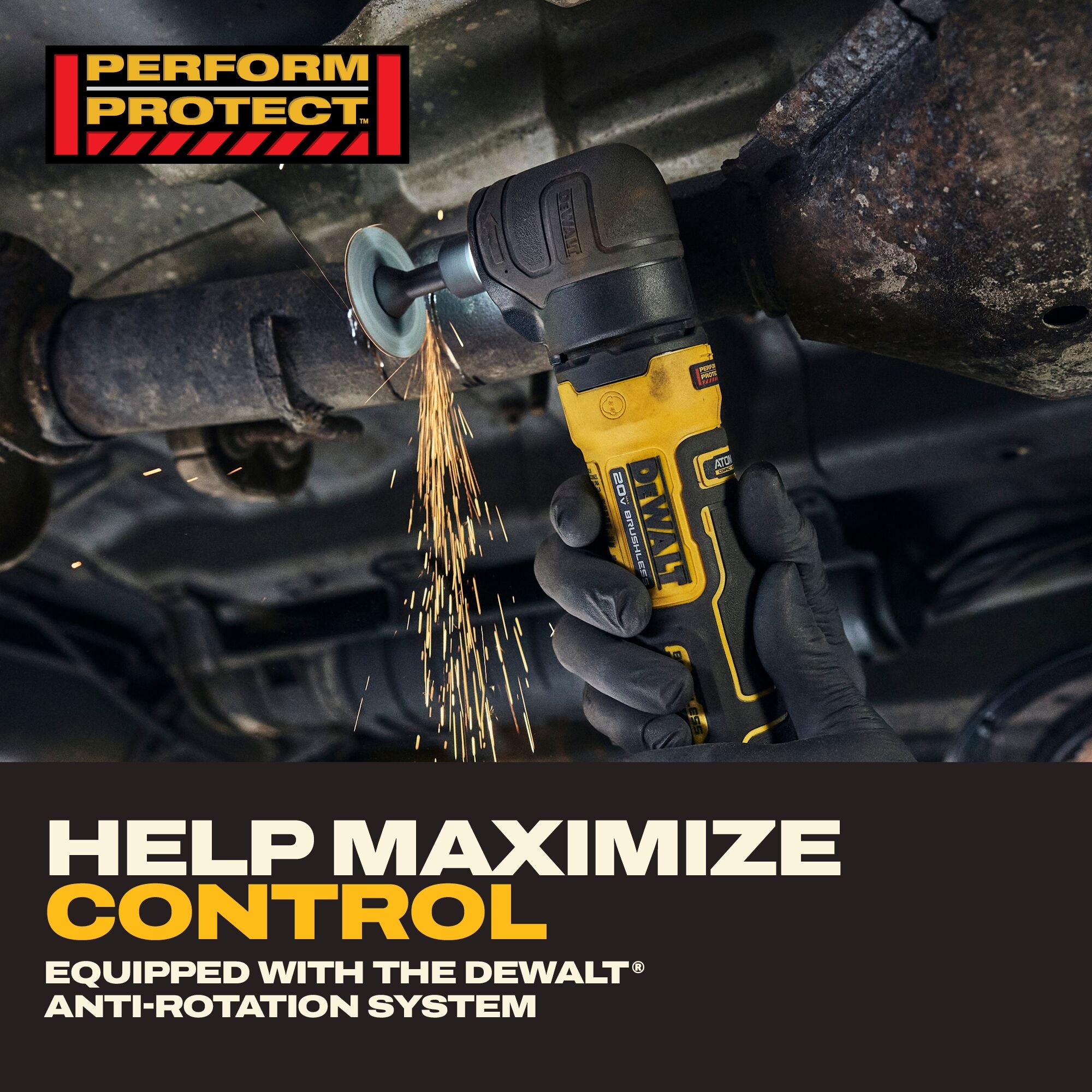 DEWALT DCG422B – ATOMIC™ 20V MAX*Right Angle Die Grinder (Tool Only)