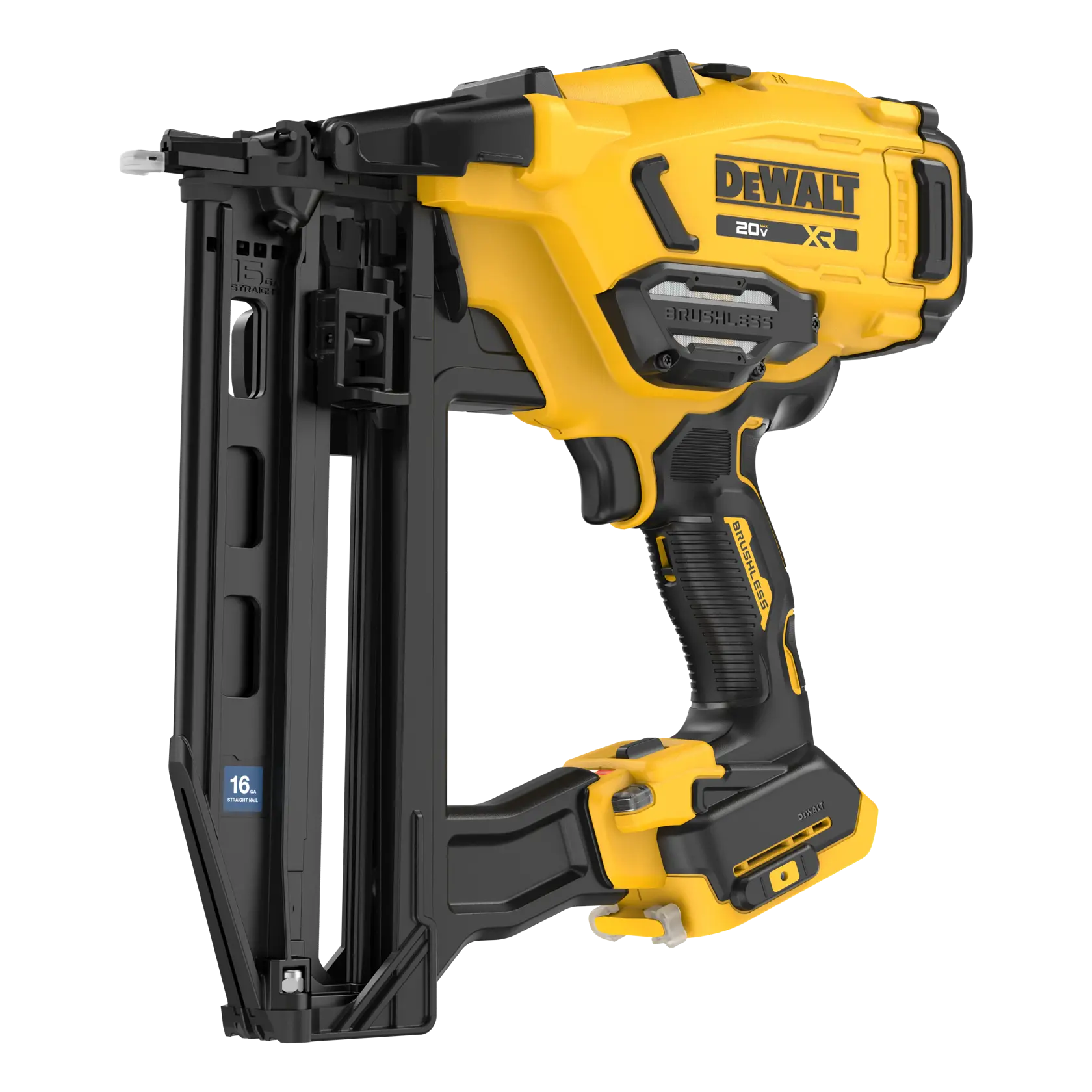 DEWALT DCN220B 20V MAX* XR® Brushless Cordless 16GA Straight Finish Nailer (Tool Only)