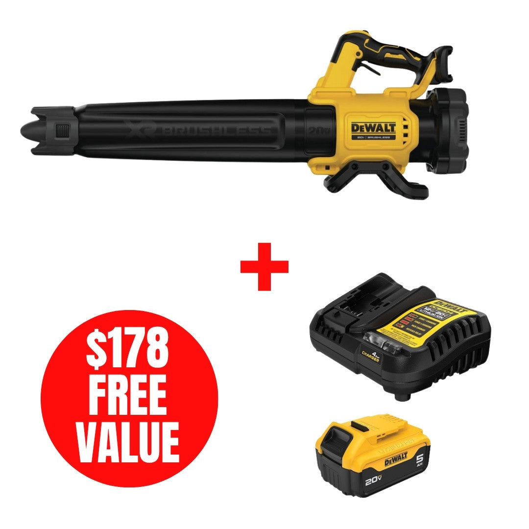 DEWALT 20V MAX XR Blower Kit with Free 5.0Ah Starter Kit