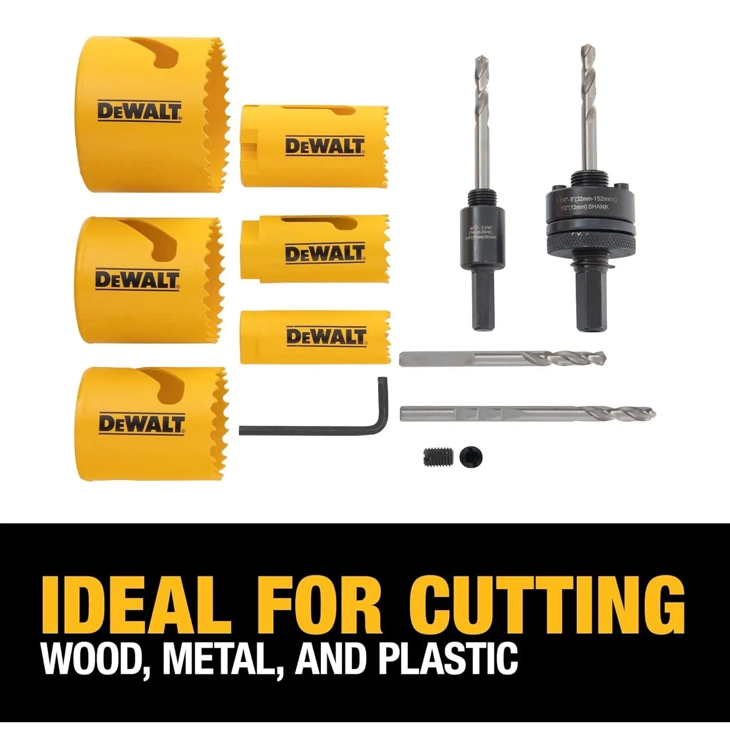 DEWALT D180002 - Hole Saw Kit, Standard Electrician'S Set, Bi-Metal DEWALT