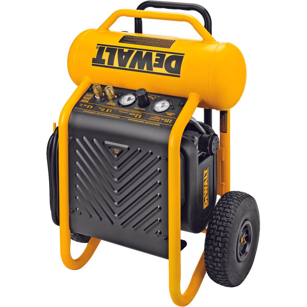 DEWALT D55146-Air Compressor, 225-Psi Max, Hand Carry with Wheels, 4-1/2 Gallon - Wise Line Tools