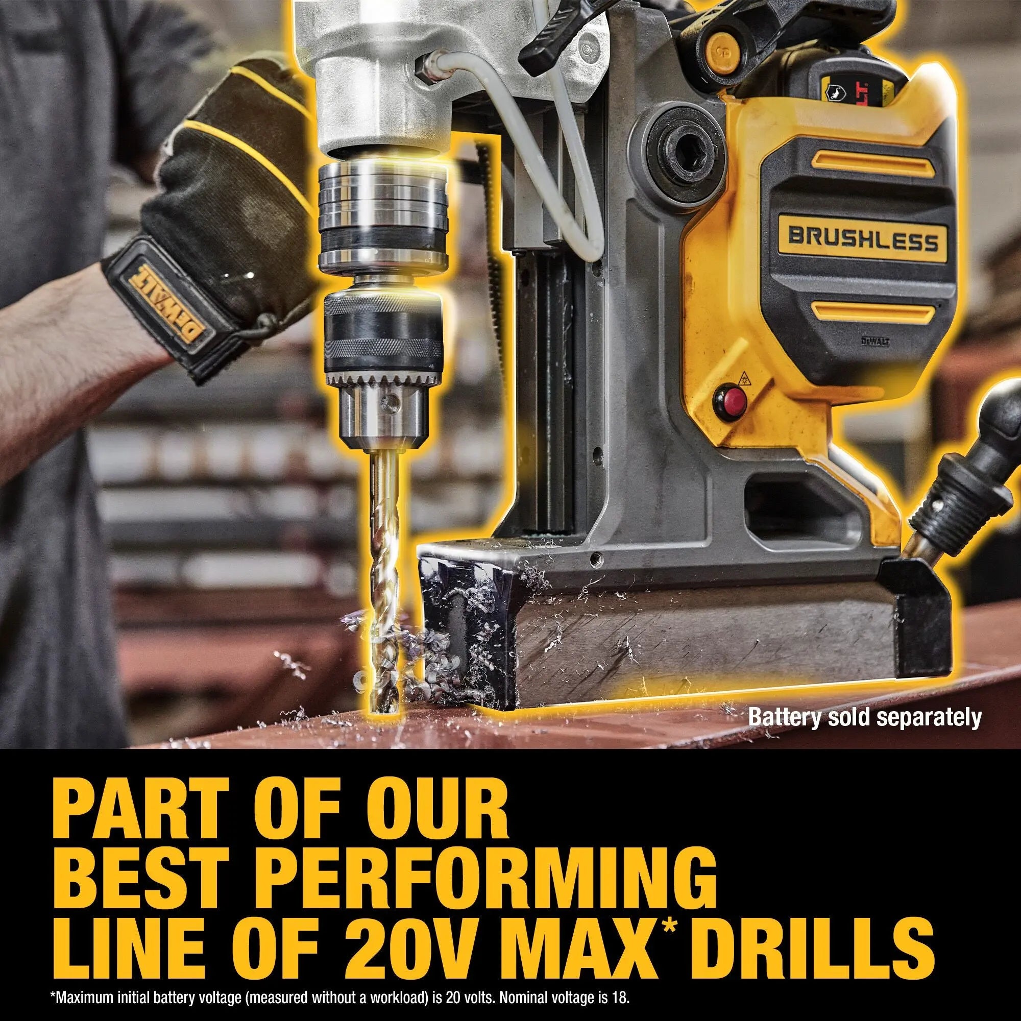 DEWALT DCD1624B – DEWALT 20V MAX* XR 2 in. Cordless Brushless Magnetic Drill Press (Tool Only) DEWALT