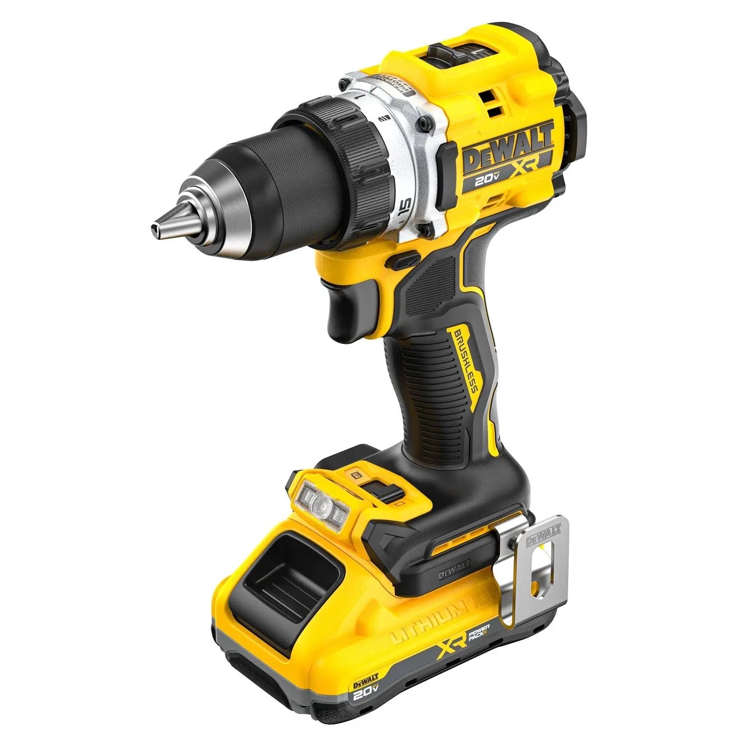 DEWALT DCD801QQ2 - 20V MAX XR Brushless 1/2" Drill/Driver With Anti-Rotation Kit DEWALT
