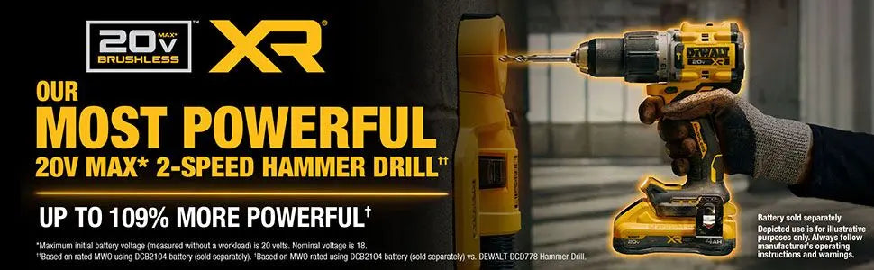DEWALT DCD806B – DEWALT 20V MAX* XR® Brushless Cordless 1/2 in. Hammer Drill (Tool Only) DEWALT