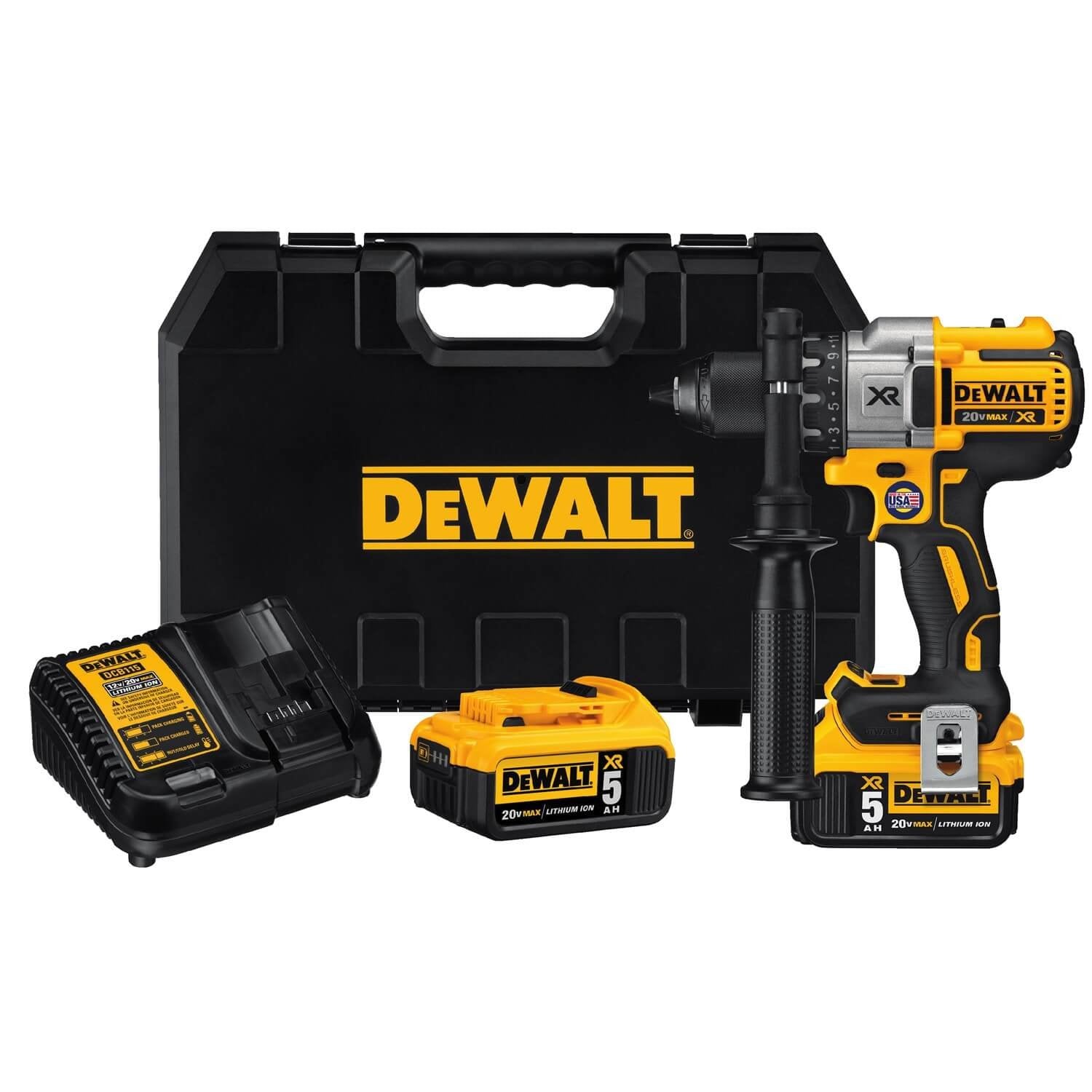 DEWALT DCD991P2-20V MAX* XTREME Cordless Brushless 1/2 in Drill Driver Kit (2) Lithium Ion Batteries with Charger - Wise Line Tools