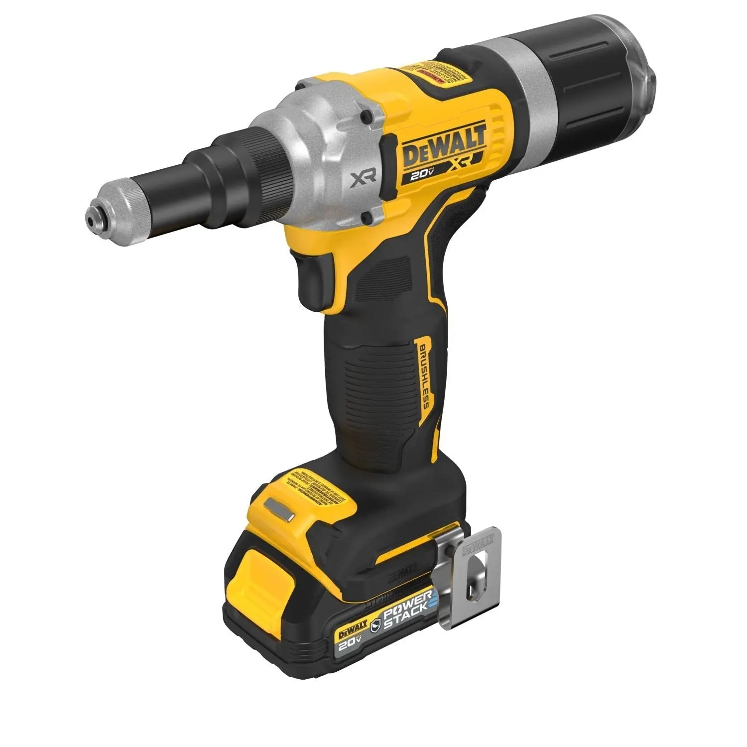 DEWALT DCF414GE2-20V MAX* XR Brushless Cordless 1/4" Rivet Tool Kit with DEWALT POWERSTACK - Wise Line Tools