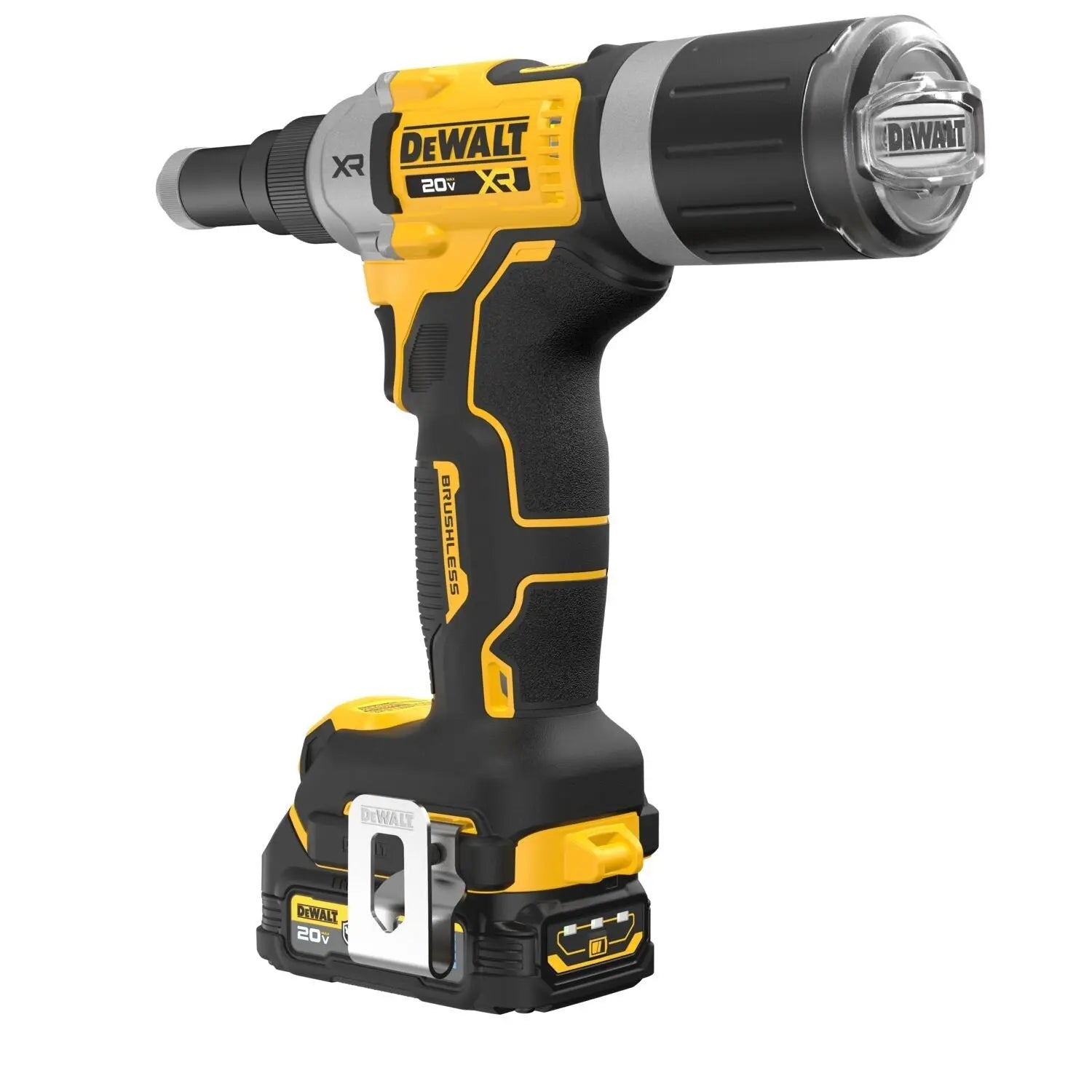 DEWALT DCF414GE2-20V MAX* XR Brushless Cordless 1/4" Rivet Tool Kit with DEWALT POWERSTACK - Wise Line Tools