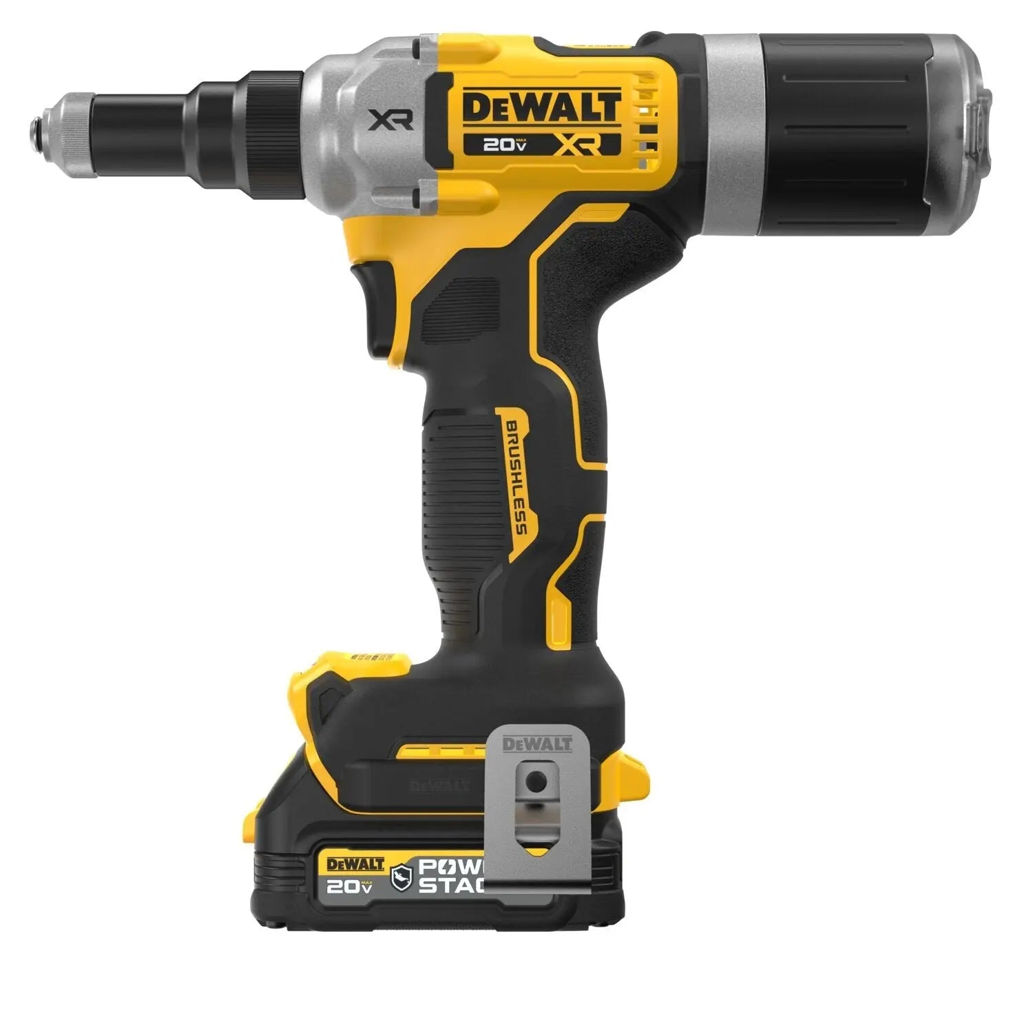 DEWALT DCF414GE2-20V MAX* XR Brushless Cordless 1/4" Rivet Tool Kit with DEWALT POWERSTACK - Wise Line Tools