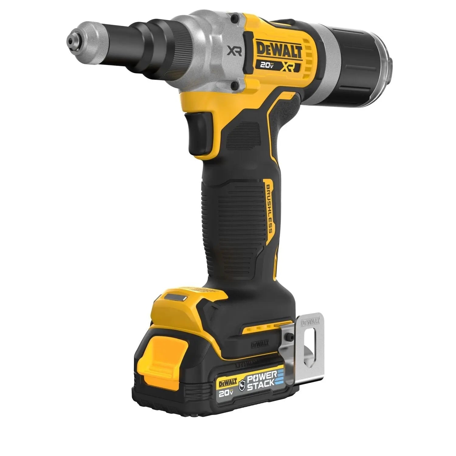 DEWALT DCF414GE2-20V MAX* XR Brushless Cordless 1/4" Rivet Tool Kit with DEWALT POWERSTACK - Wise Line Tools