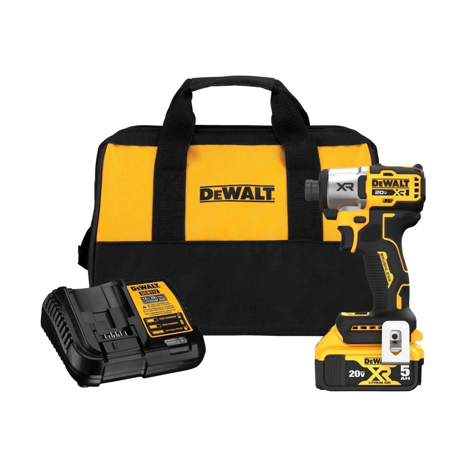 DEWALT DCF845P1-20V MAX* XTREME Cordless Brushless 1/4 in Impact Driver Drill Kit (1) Lithium Ion Battery with Charger - Wise Line Tools