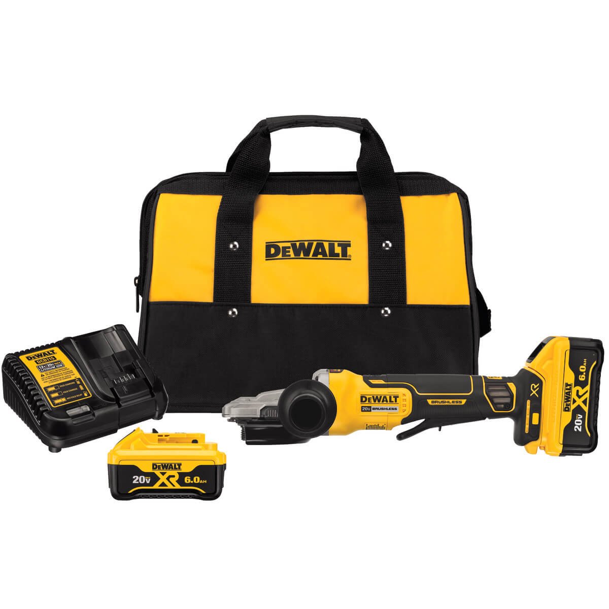 DEWALT DCG413FR2-20V Max Xr Angle Grinder, Flathead Paddle Switch, Cordless, Brushless, 5-Inch - Wise Line Tools