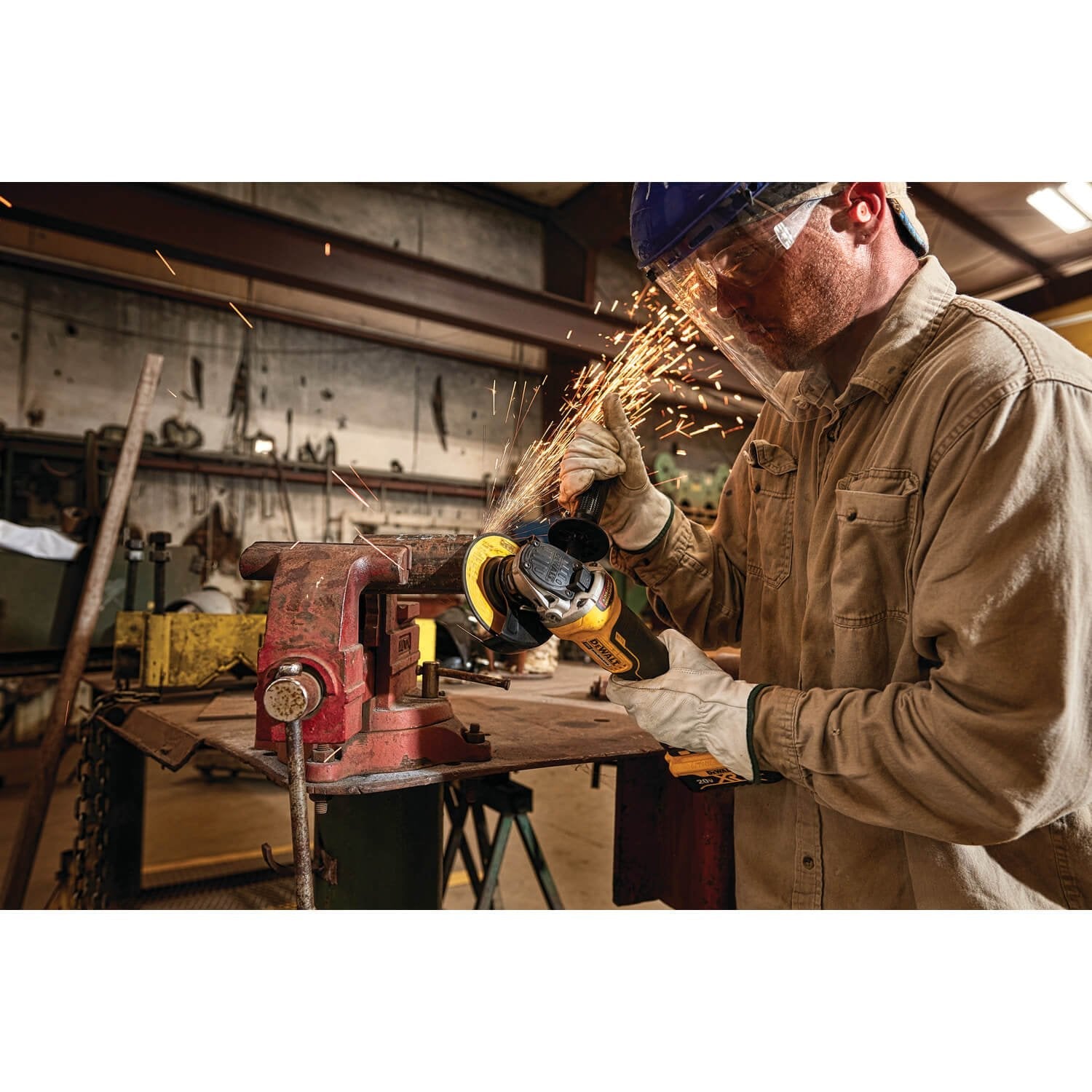 DEWALT DCG413R2-20V MAX* XR Angle Grinder Tool Kit, 4-1/2-Inch, Paddle Switch with Kickback Brake - Wise Line Tools