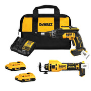 DEWALT DCK265D2-20V MAX* XR Brushless Drywall Screwgun and Cut-Out Tool Combo Kit (2.0Ah) - Wise Line Tools