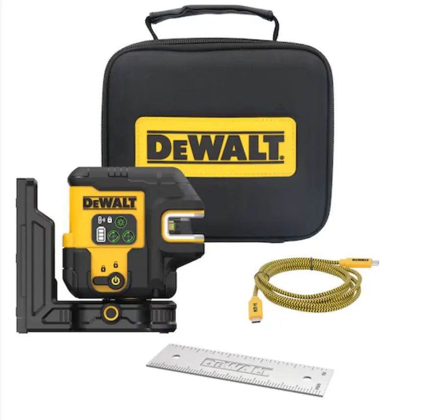 DEWALT DCLE14221GB - USB Green 2-Spot & Crossline Laser Base Kit DEWALT