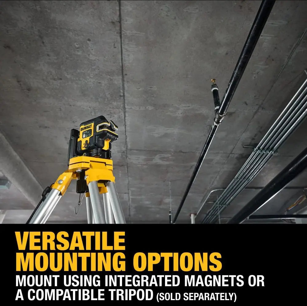 DEWALT DCLE14251GB - USB Rechargeable Green 5 Spot & Cross Line Laser Base Kit DEWALT