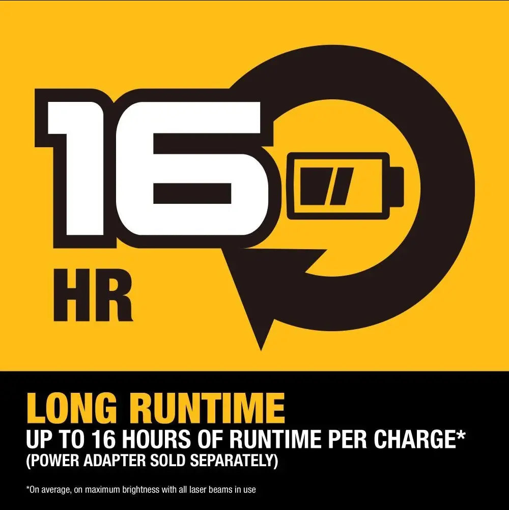 DEWALT DCLE14251GB - USB Rechargeable Green 5 Spot & Cross Line Laser Base Kit DEWALT