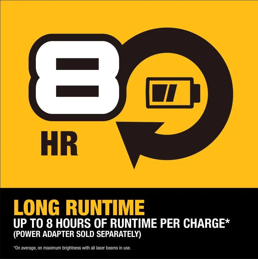 DEWALT DCLE14301GB - USB Rechargeable Green 3 X 180 Degree Line Laser Base Kit DEWALT