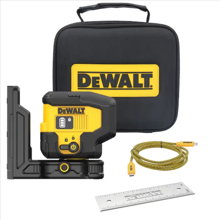 DEWALT DCLE16031GB - USB Rechargeable Green 3 Spot Laser DEWALT