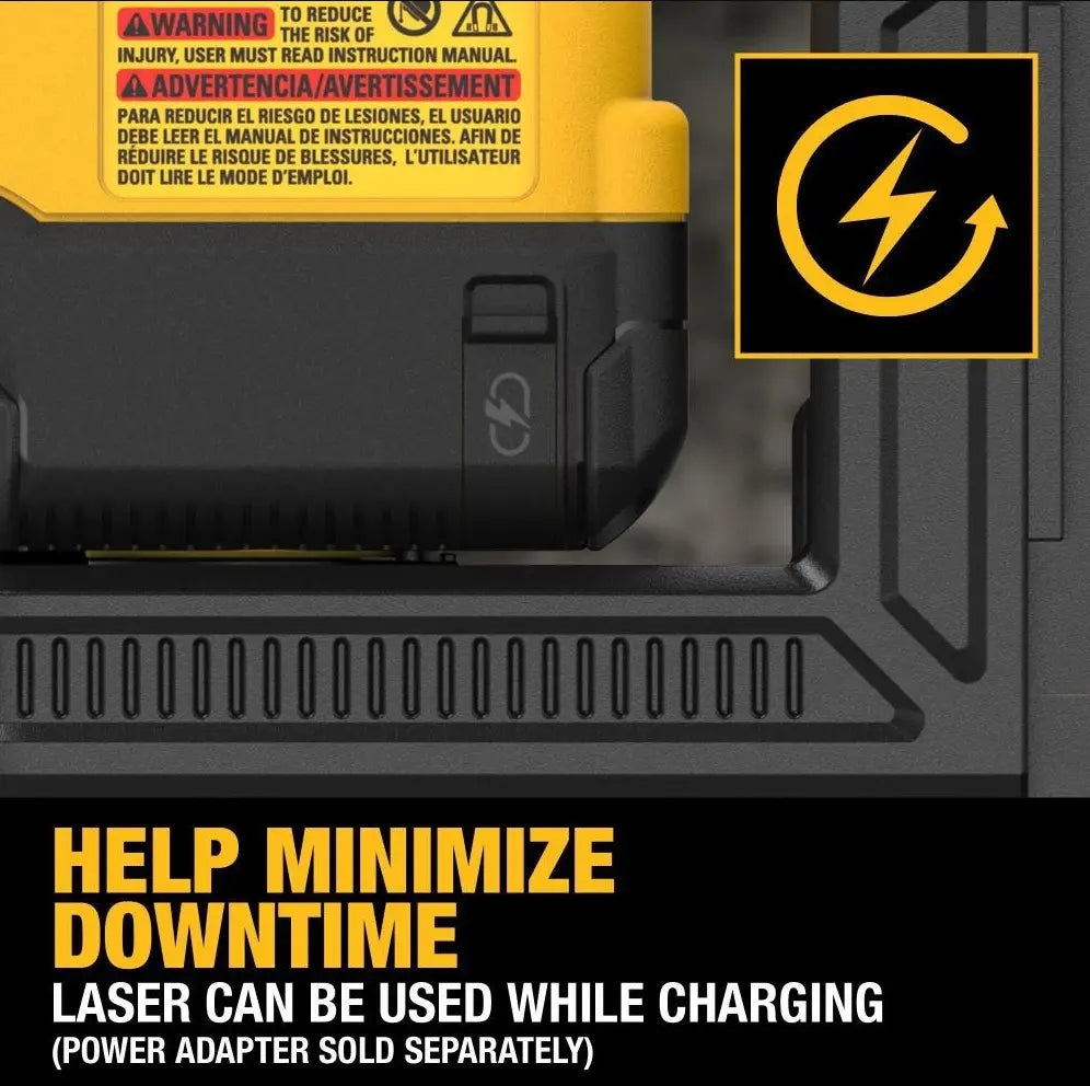 DEWALT DCLE16031GB - USB Rechargeable Green 3 Spot Laser DEWALT