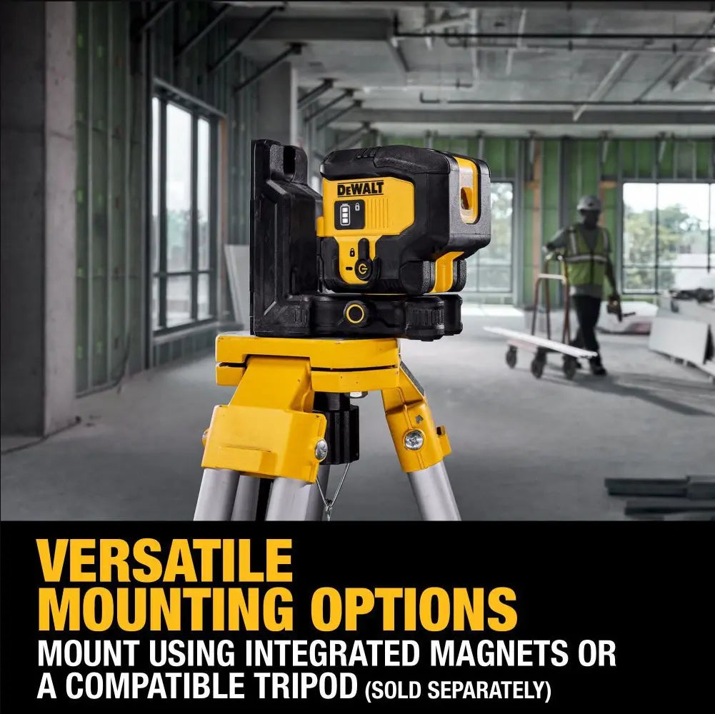 DEWALT DCLE16031GB - USB Rechargeable Green 3 Spot Laser DEWALT