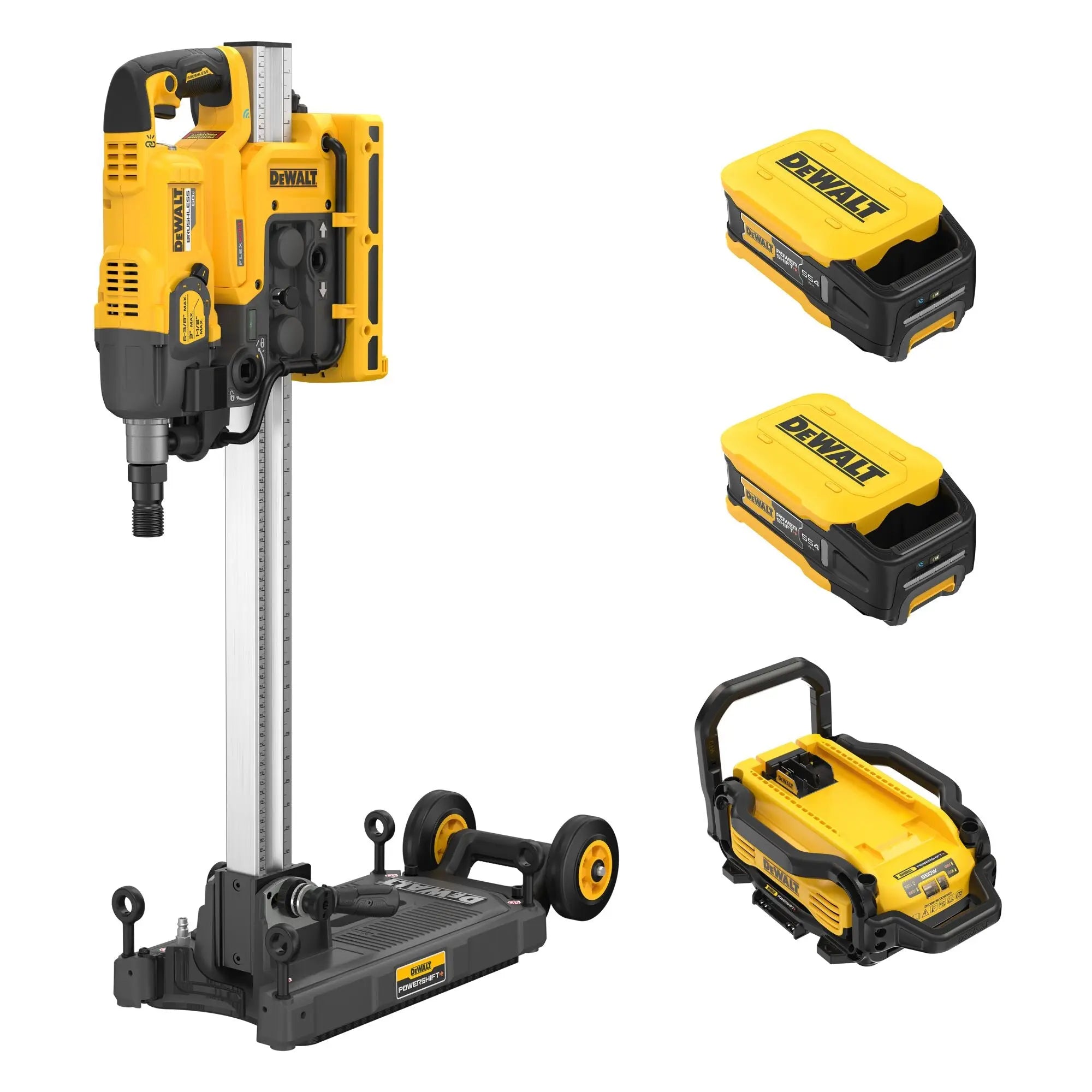 DEWALT DCPS150AG2 - POWERSHIFT  6-3/8 in. Core Drill Stand Kit - Wise Line Tools
