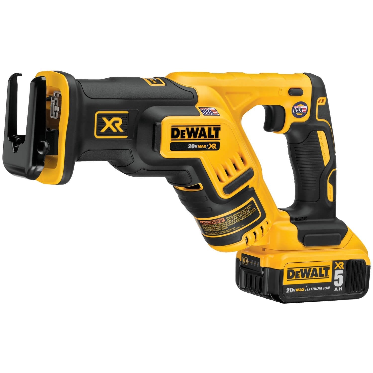 DEWALT DCS367P1-20V MAX* XR Compact Reciprocating Saw, 5.0-Amp Hour, Cordless - Wise Line Tools