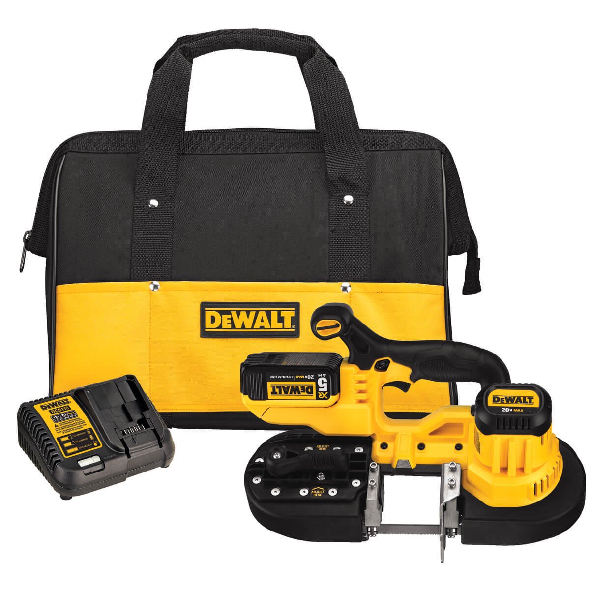 DEWALT DCS371P1-20V MAX* Lithium Ion Portable Band Saw Kit, Cordless - Wise Line Tools
