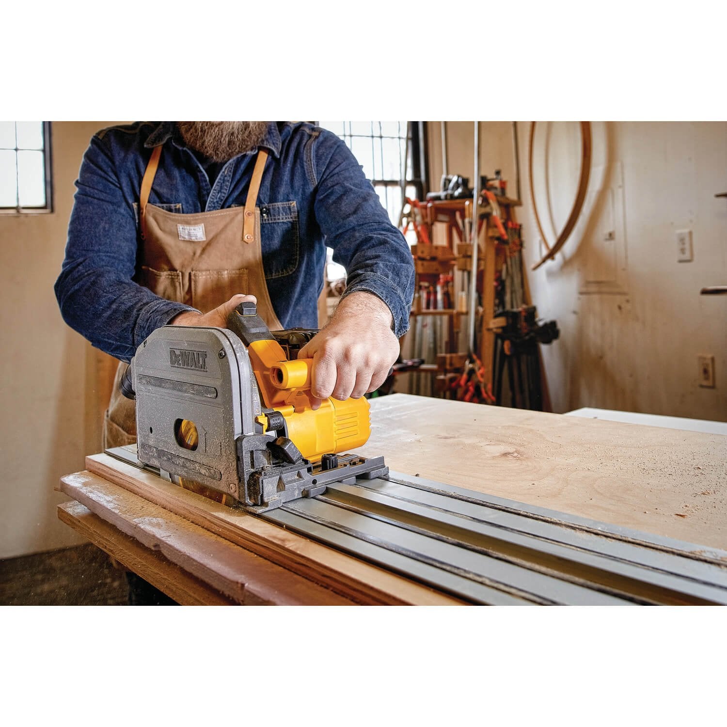 DEWALT DCS520T1-Flexvolt 60V Max Circular Saw, 6-1/2-Inch, Cordless Tracksaw Kit - Wise Line Tools
