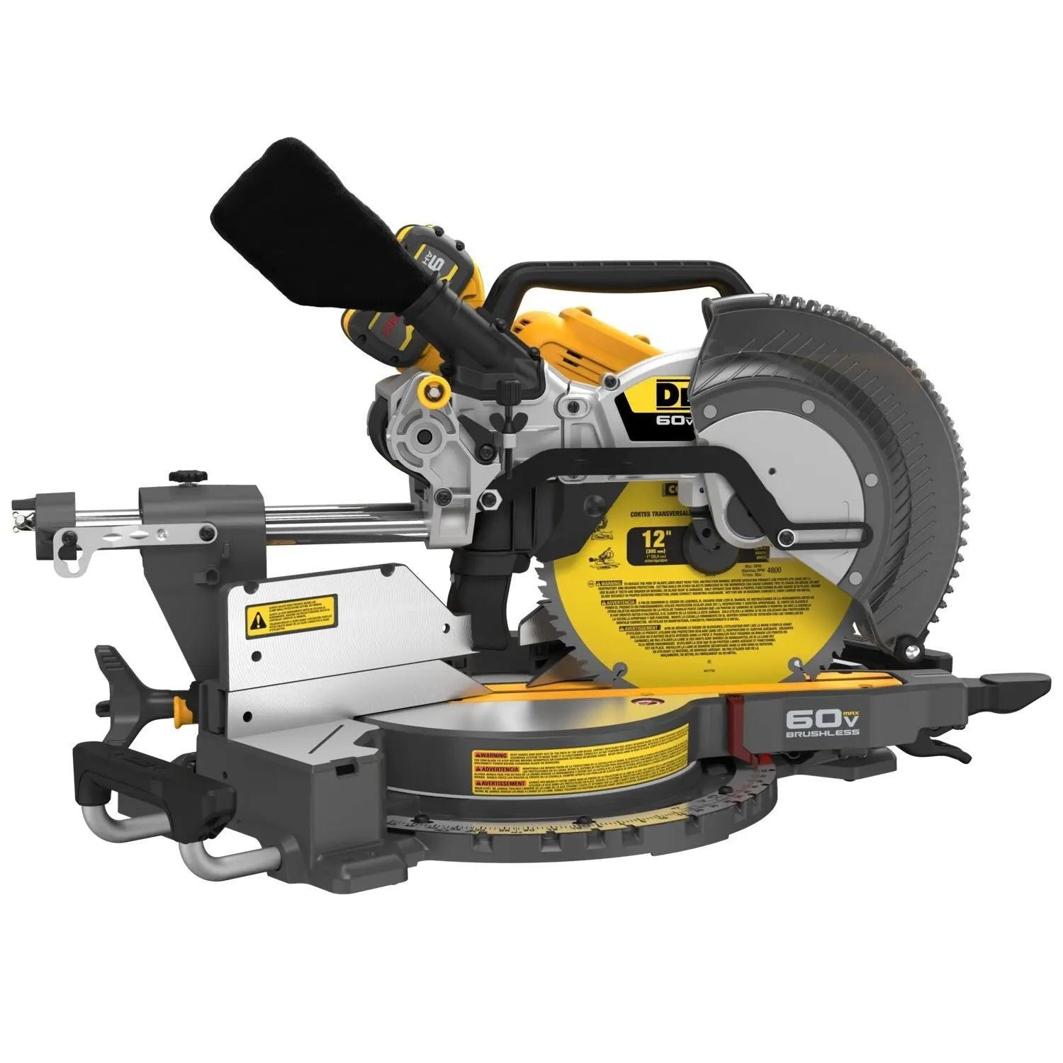 DEWALT DCS781X1-12" 60V Sliding Miter Saw (9.0Ah) - Wise Line Tools
