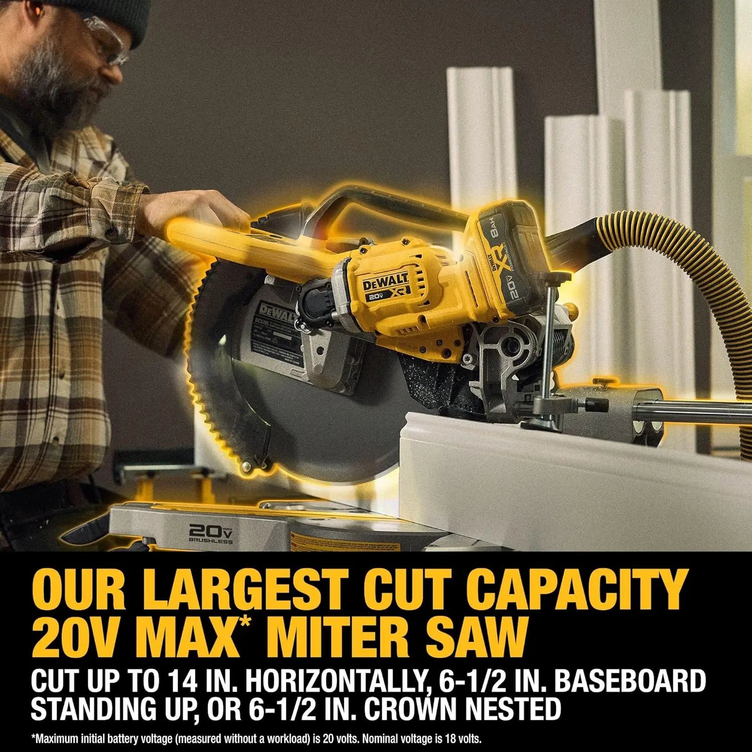 DEWALT DCS785WW1 - 20V XR 12" Dual Bevel Sliding Miter Saw - Kit DEWALT